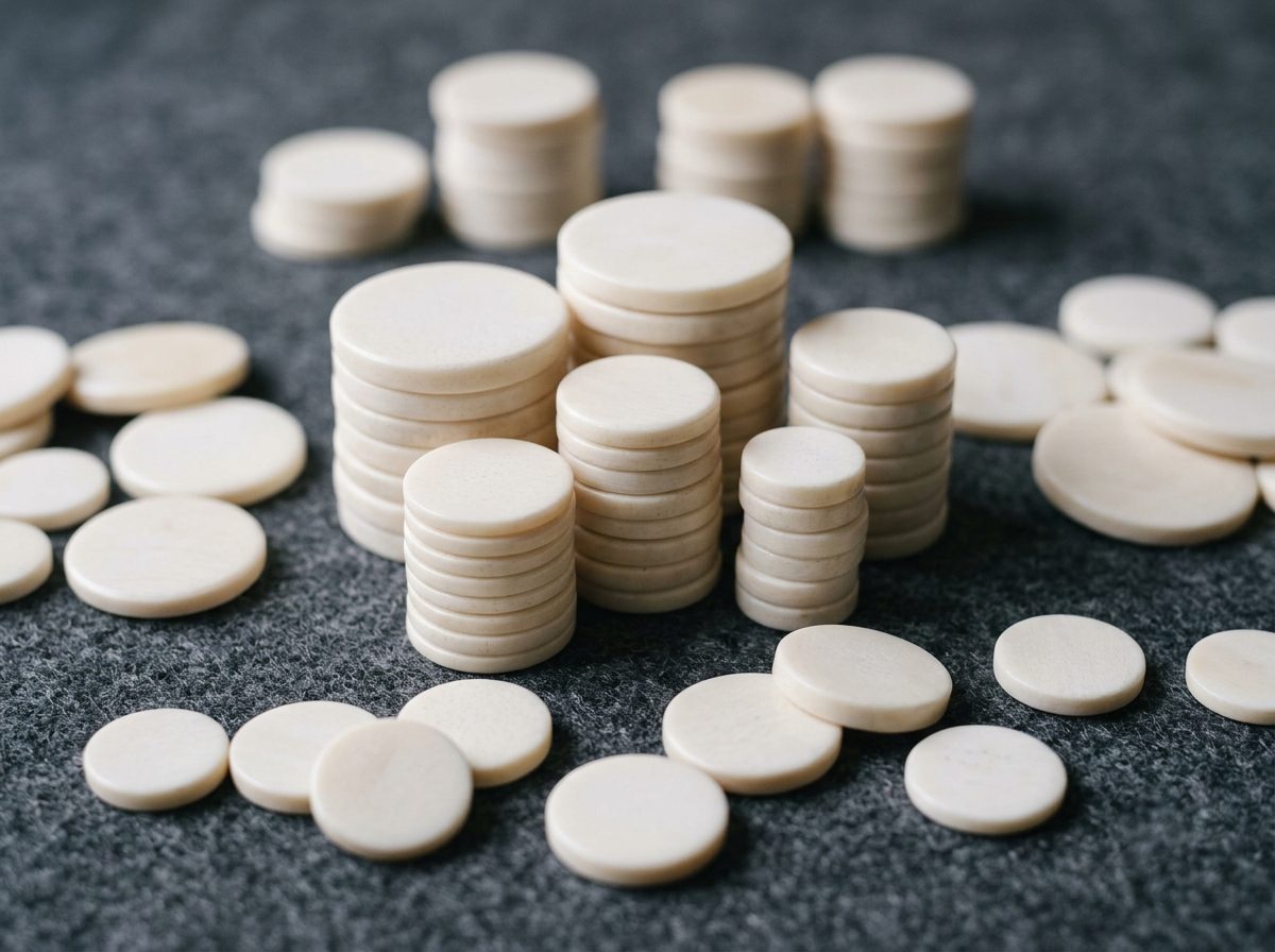 White bone button blanks