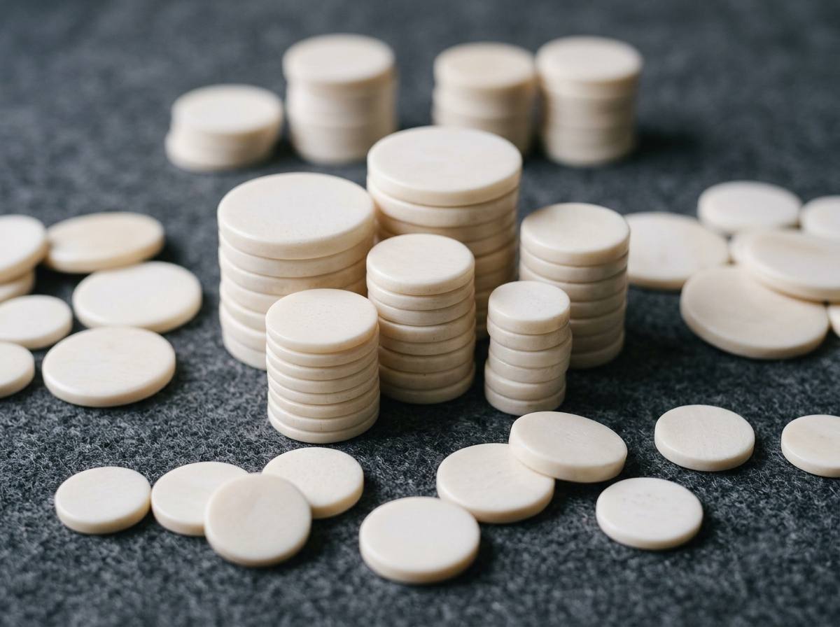 White bone button blanks