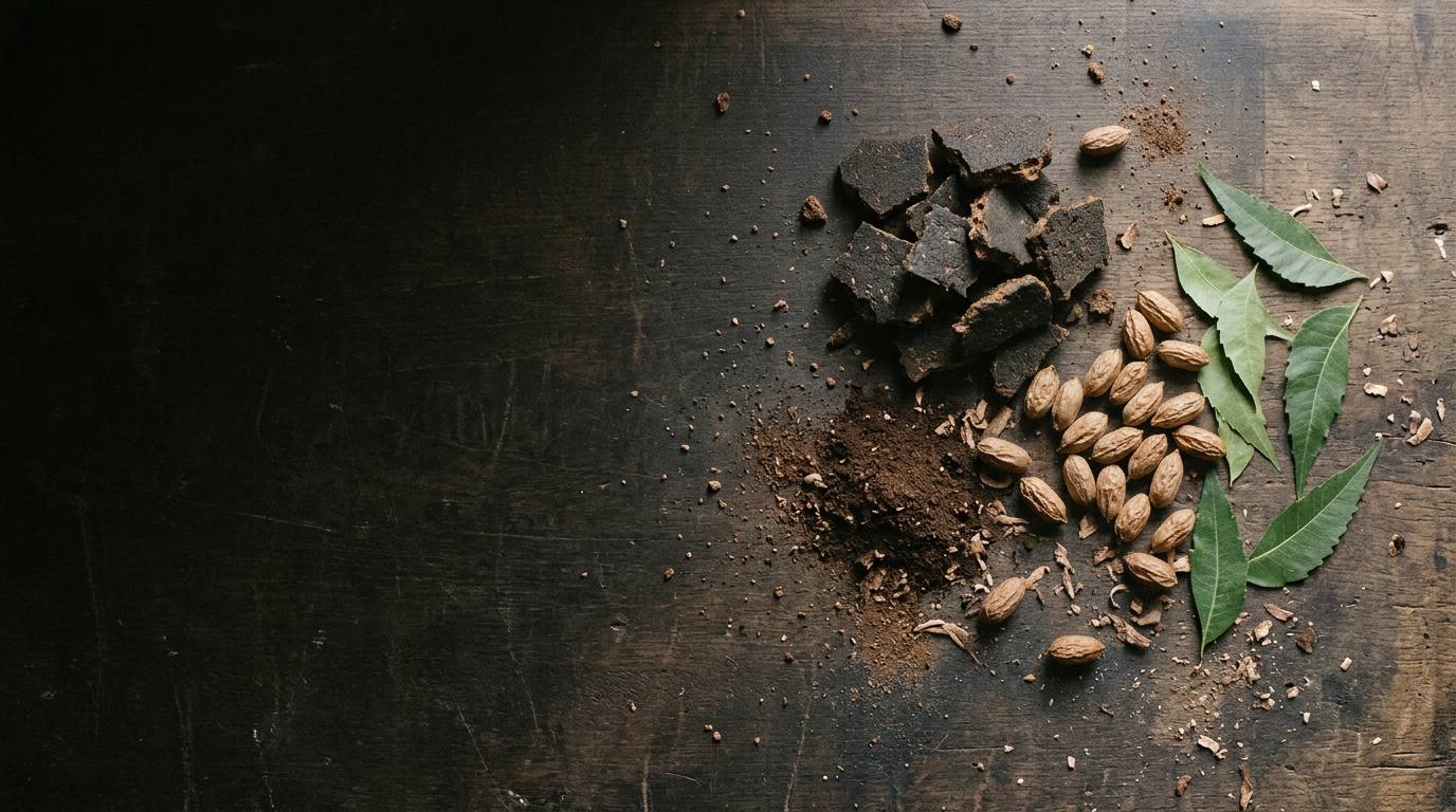 Neem cake pellets and neem oil