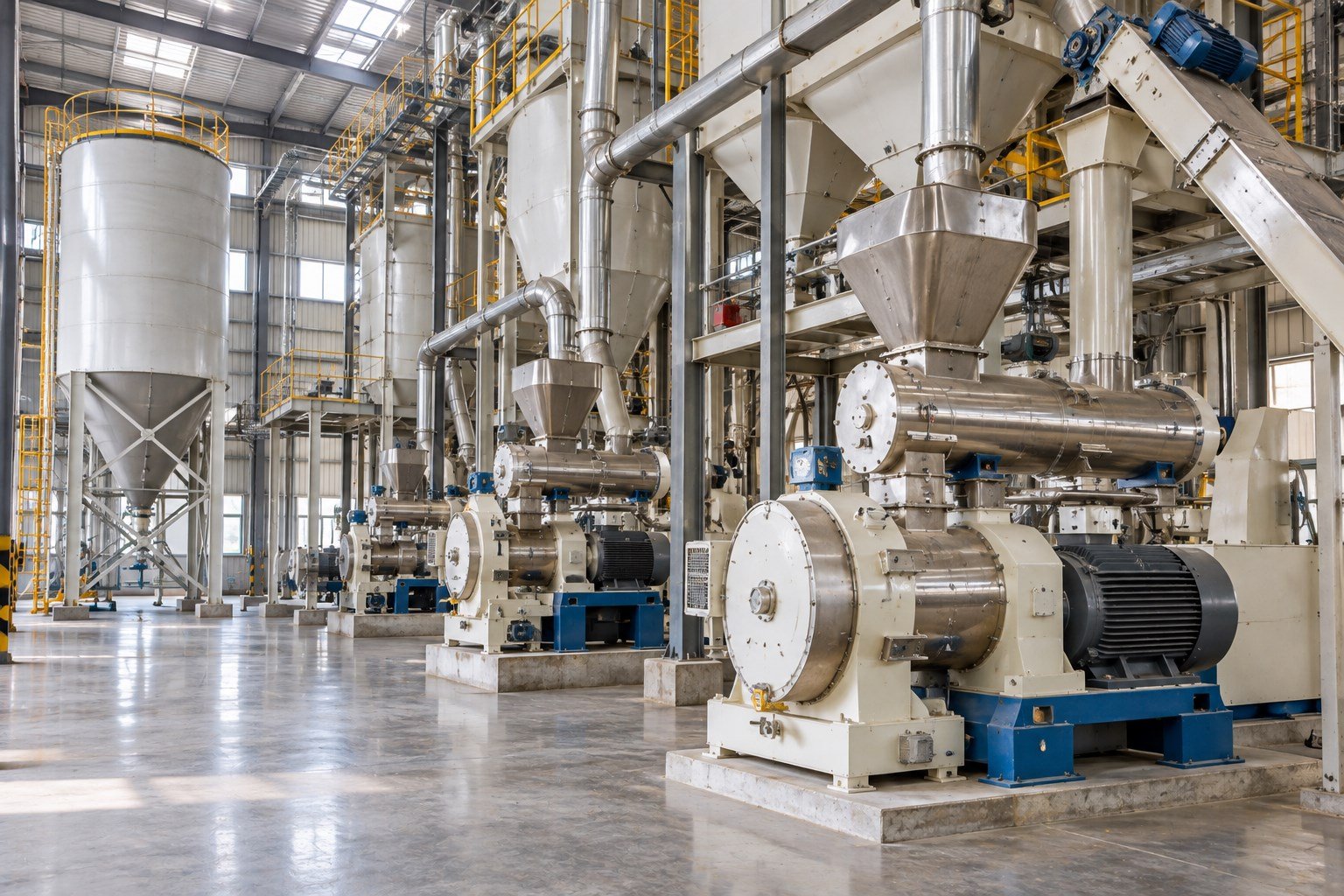 Processing machinery inside a production plant